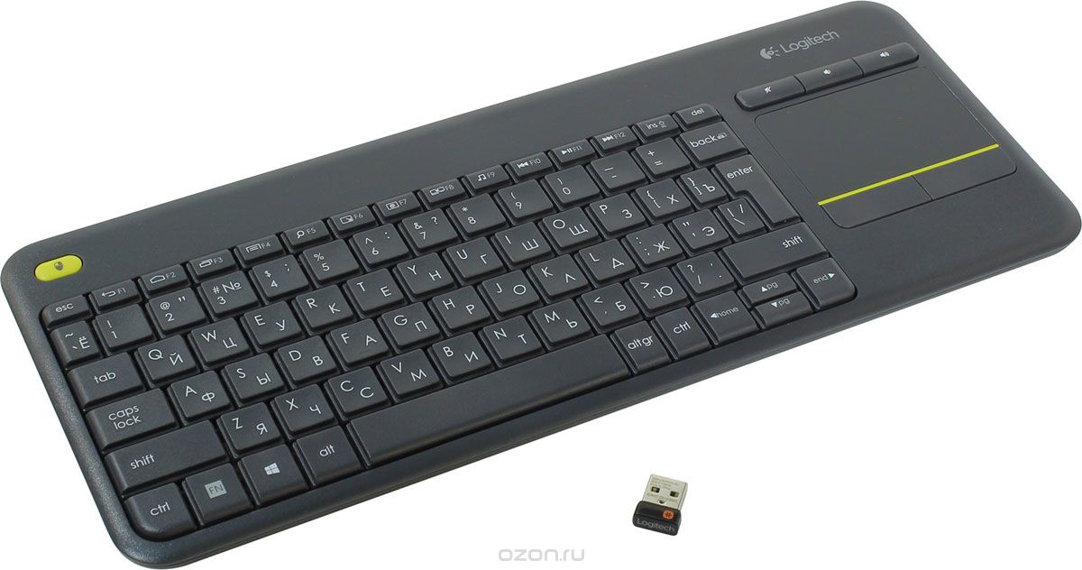 Logitech K400 Plus, Black беспроводная клавиатура
