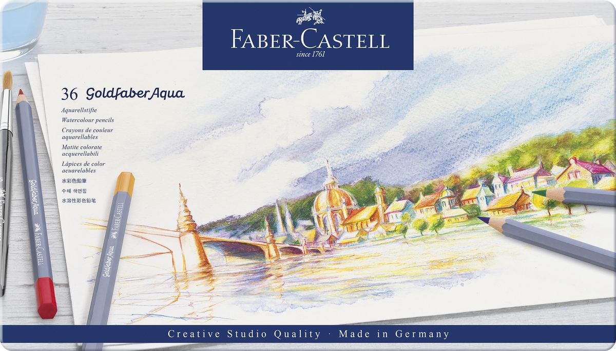 Faber-Castell Набор цветных акварельных карандашей Goldfaber Aqua 36 цветов