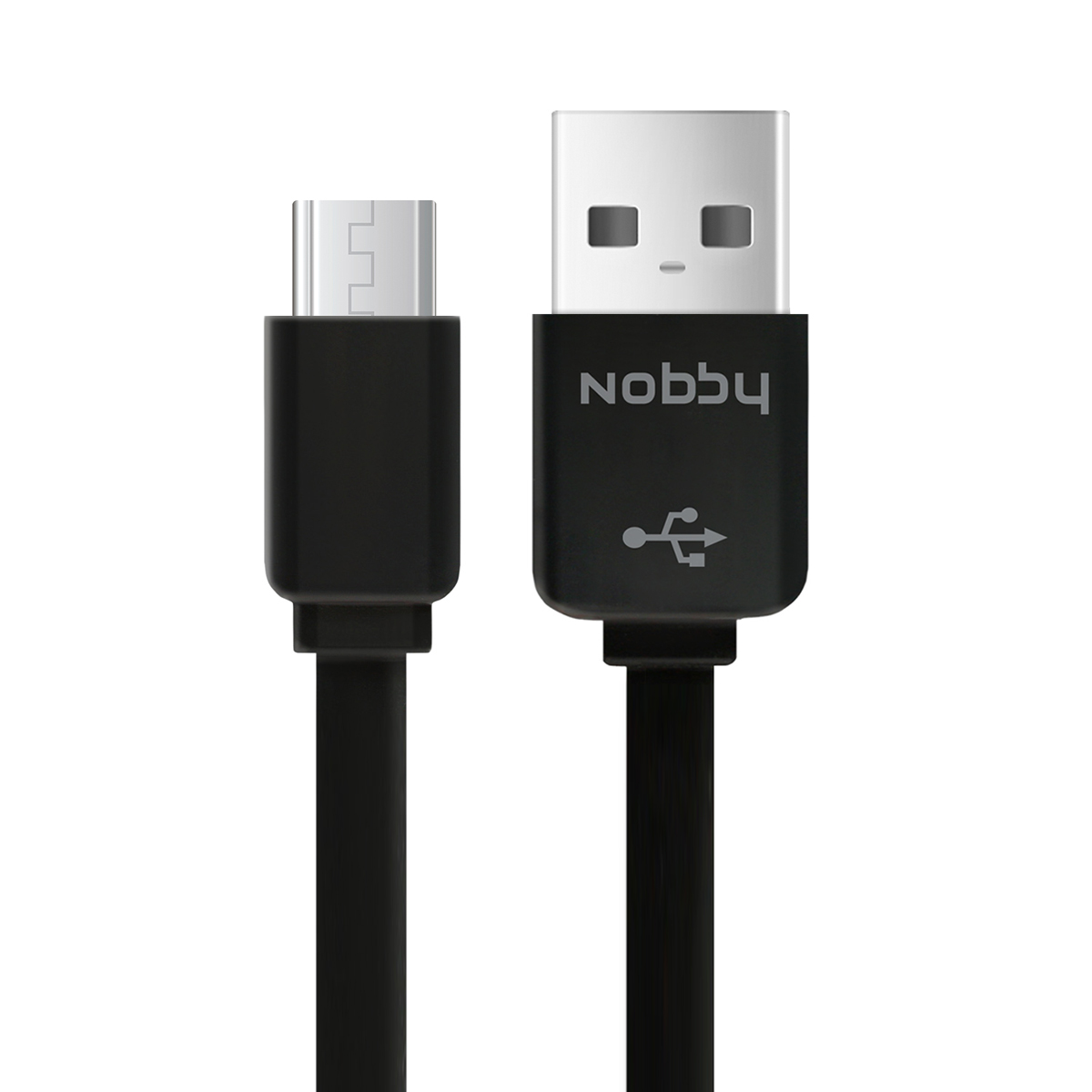 Nobby Comfort 010-001, Black кабель с двусторонними коннекторами USB-microUSB (1 м)