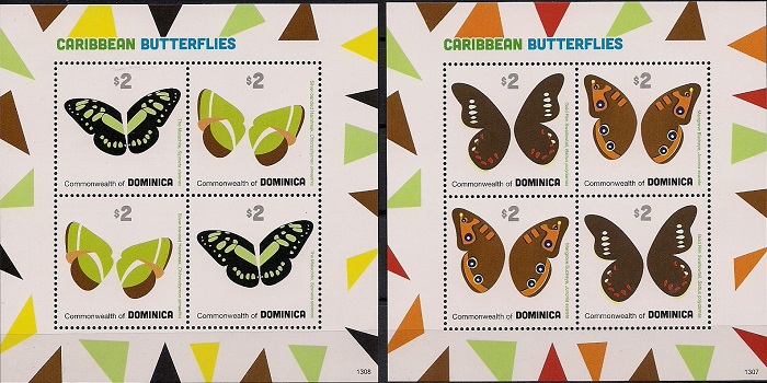 Бабочки № 2, Доминика. 2 листа