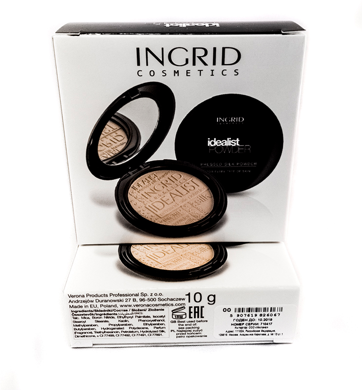 Verona Products Professional Ingrid Cosmetics Компактная пудра, цвет: белый, 9,8 г пудра