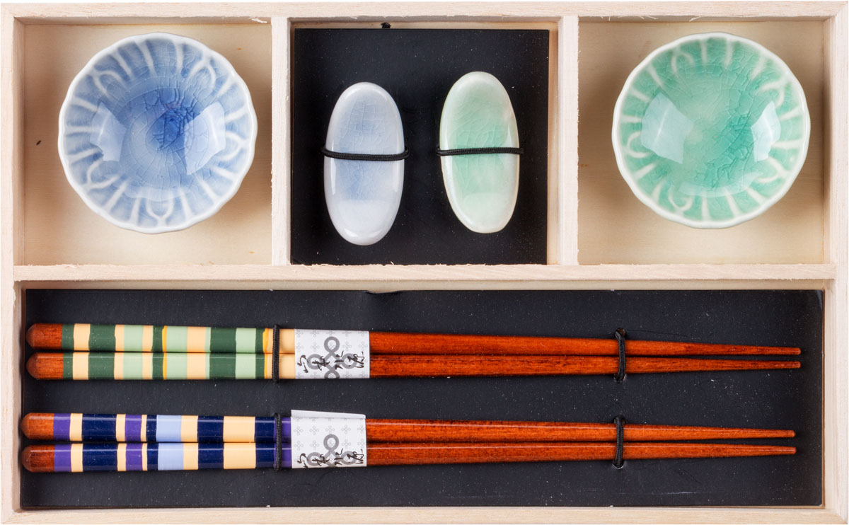 Набор для суши, цвет: голубой, коричневый, зеленый, 6 предметов
