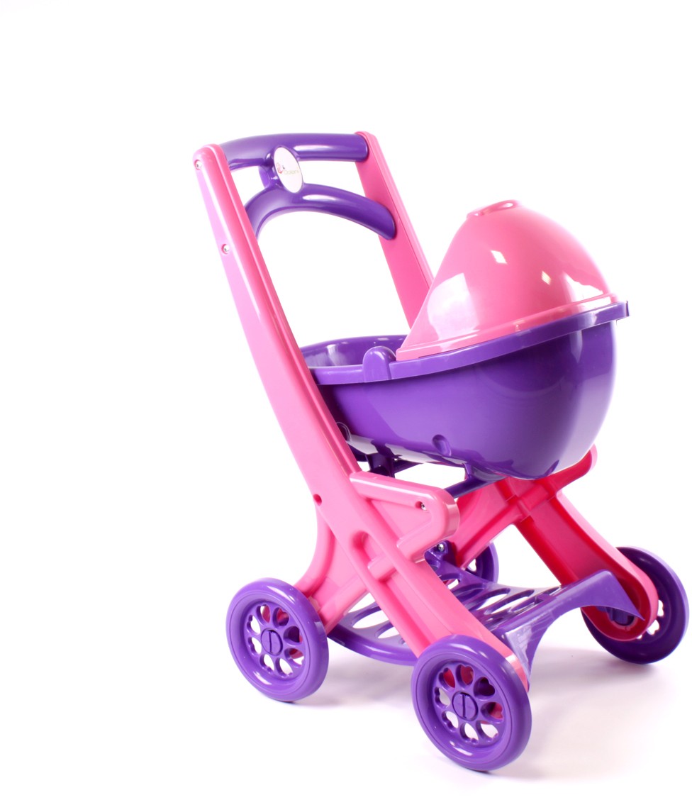 Doloni Коляска-люлька для кукол цвет розовый фиолетовый