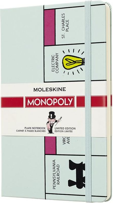Moleskine Блокнот Monopoly 120 листов без разметки цвет бежевый