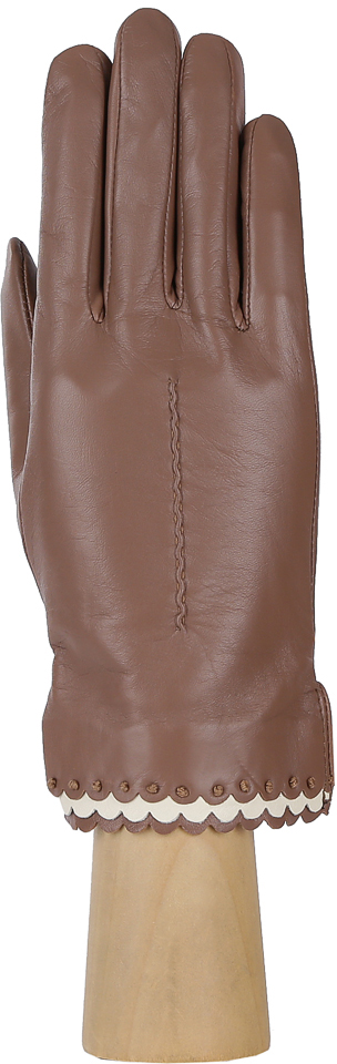 Перчатки женские Fabretti, цвет: темно-бежевый. 2.80-22s. Размер 6,5