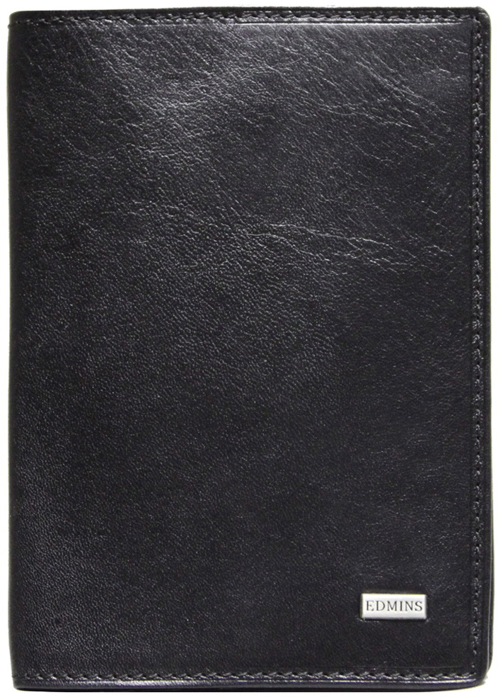 Обложка для паспорта мужская Edmins, цвет: черный. 302 ML ED black