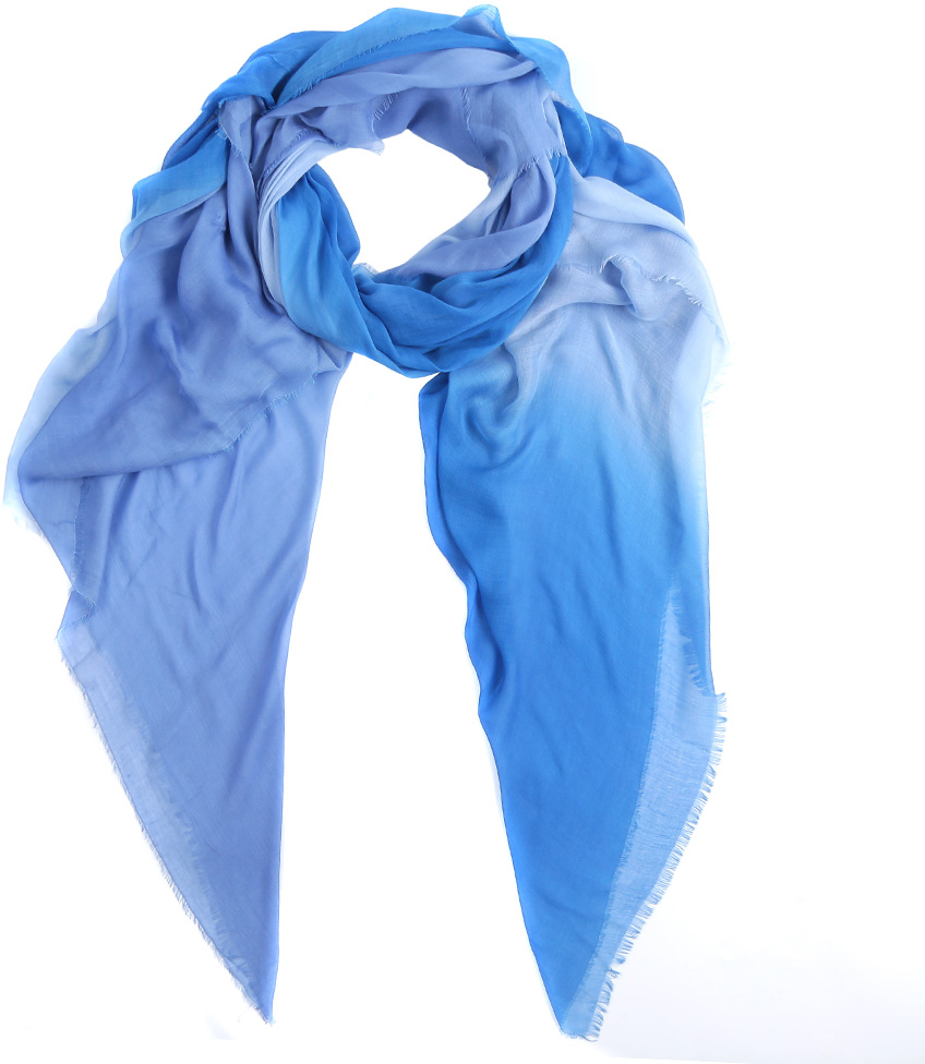 Шарф женский Fabretti, цвет: голубой. BW17232-4. Размер 125 x 200 см