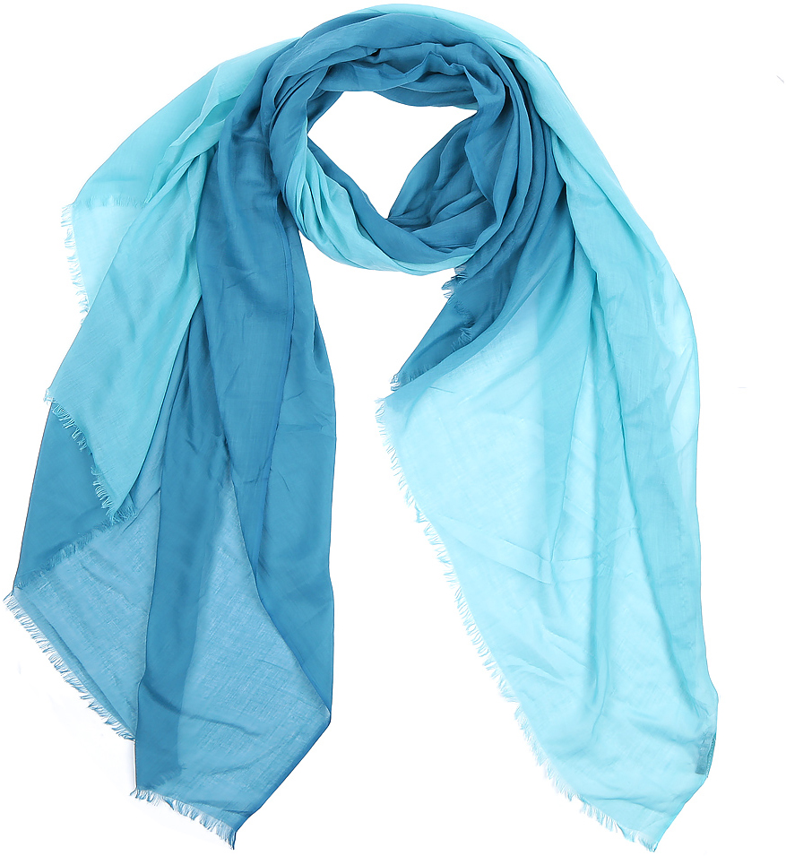 Шарф женский Fabretti, цвет: голубой. SP0331-5. Размер 100 x 180 см