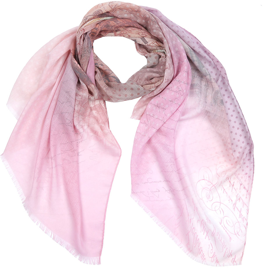Шарф женский Fabretti, цвет: розовый. CX1718-76-1. Размер 75 x 185 см