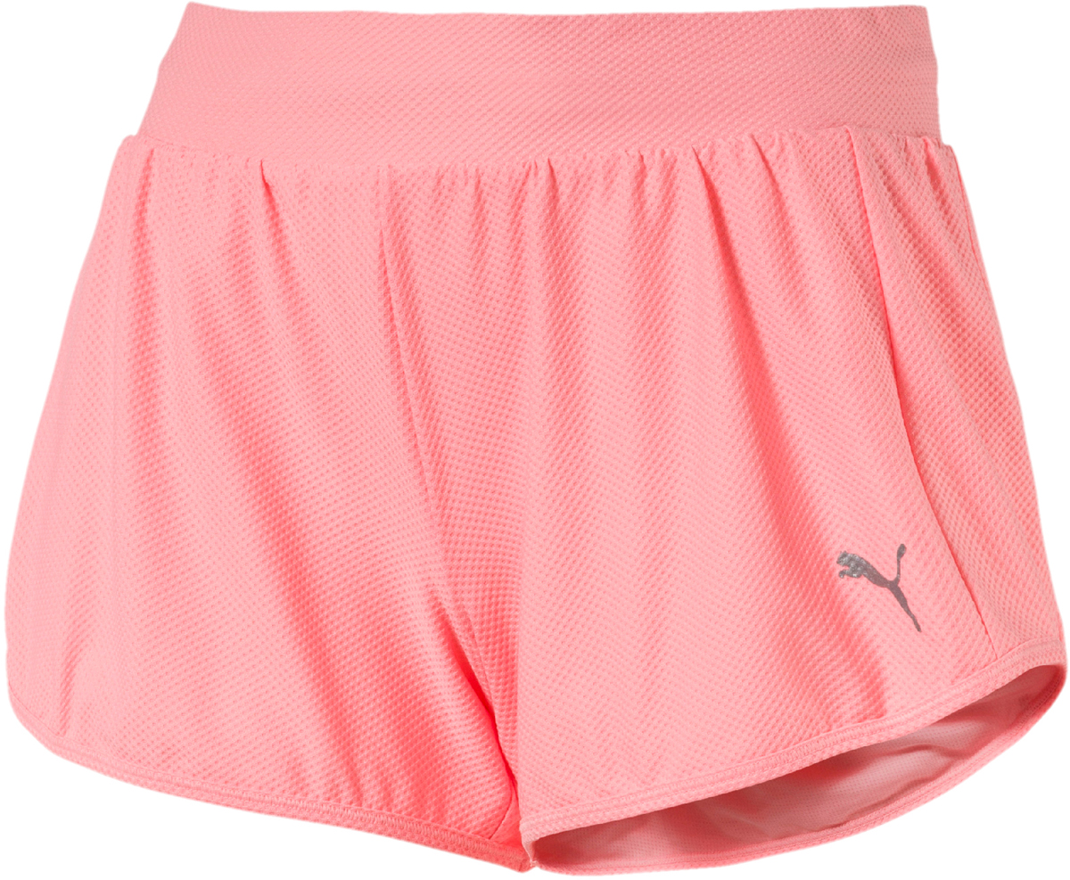 Шорты женские Puma Mesh Short, цвет: коралловый. 51572305. Размер XXS (38/40)