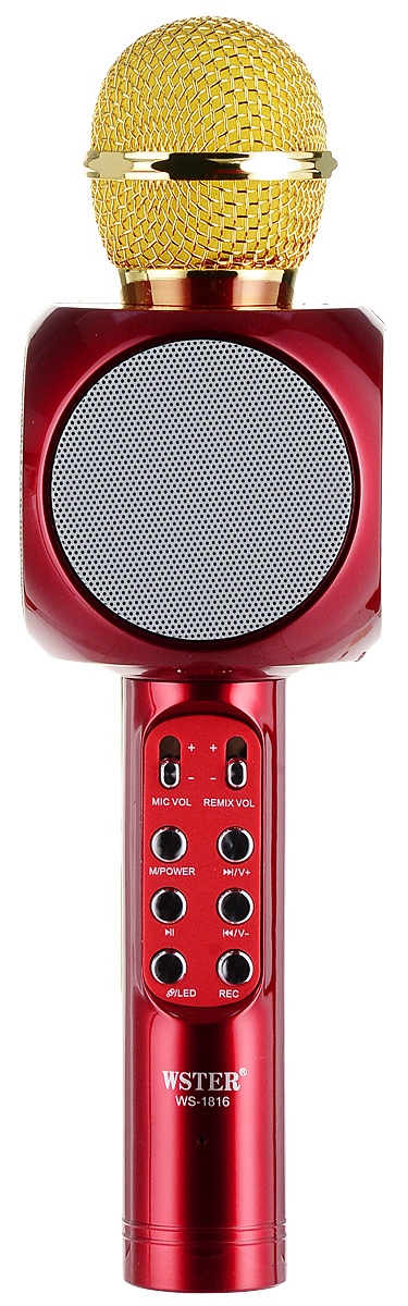 Karaoke Boom KB-WS1816RU, Red микрофон