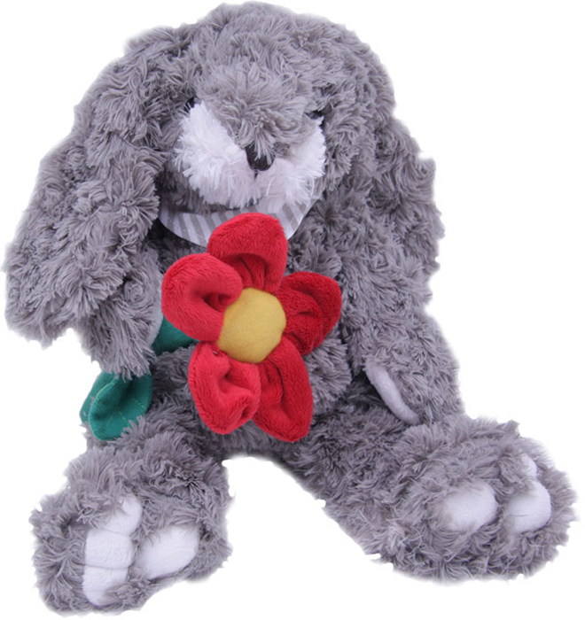 Magic Bear Toys Мягкая игрушка Заяц Гарольд с цветком 23 см