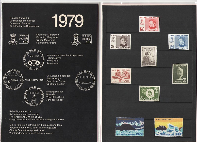 Годовой набор марок. Гренландия. 1979 год