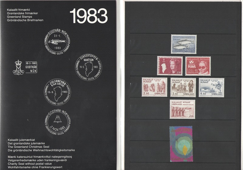 Годовой набор марок. Гренландия. 1983 год