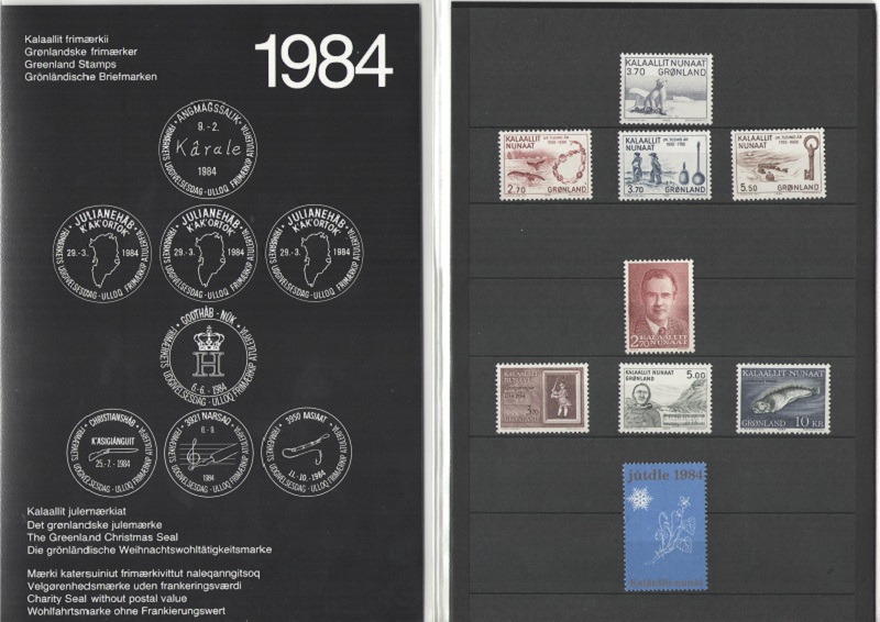 Годовой набор марок. Гренландия. 1984 год