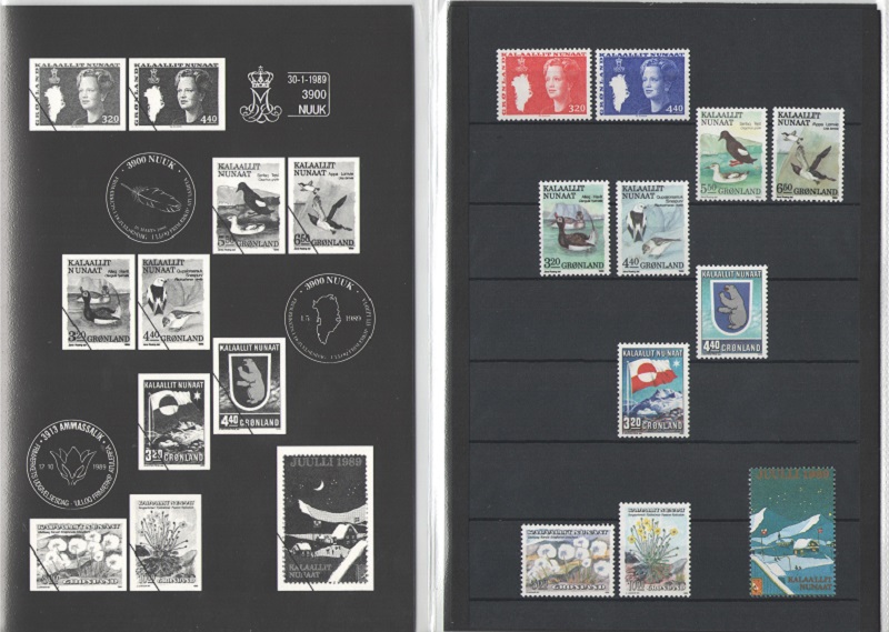 Годовой набор марок. Гренландия. 1989 год
