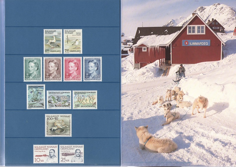 Годовой набор марок. Гренландия. 1990 год