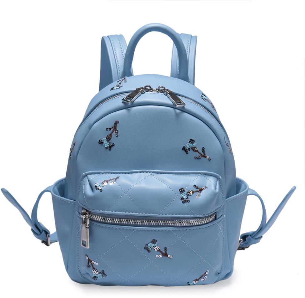 Рюкзак женский OrsOro, цвет: голубой, 19 x 25 x 11 см. DS-828/2