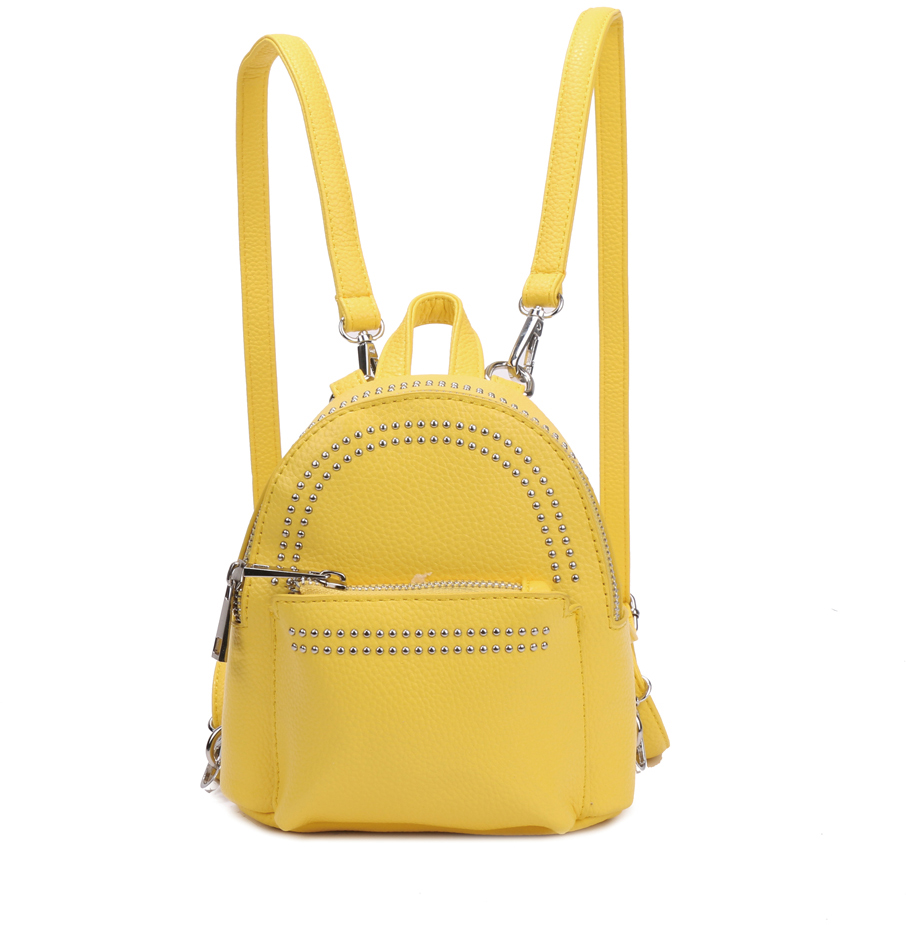 Рюкзак женский OrsOro, цвет: желтый, 17 x 19 x 9 см. DS-838/5