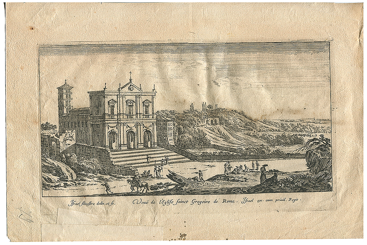 Церковь Св. Григория в Риме. Офорт. Западная Европа, середина XVII века