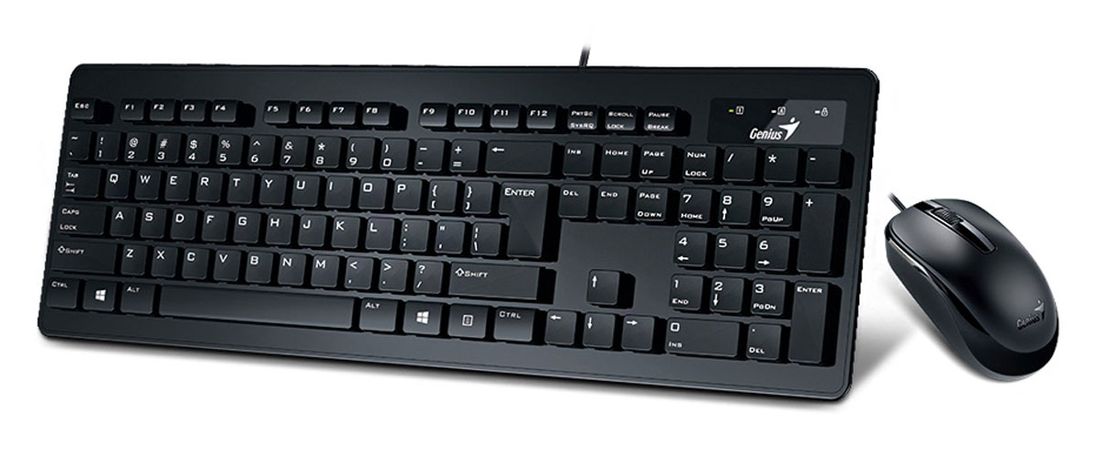 Genius SlimStar C130, Black комплект мышь + клавиатура