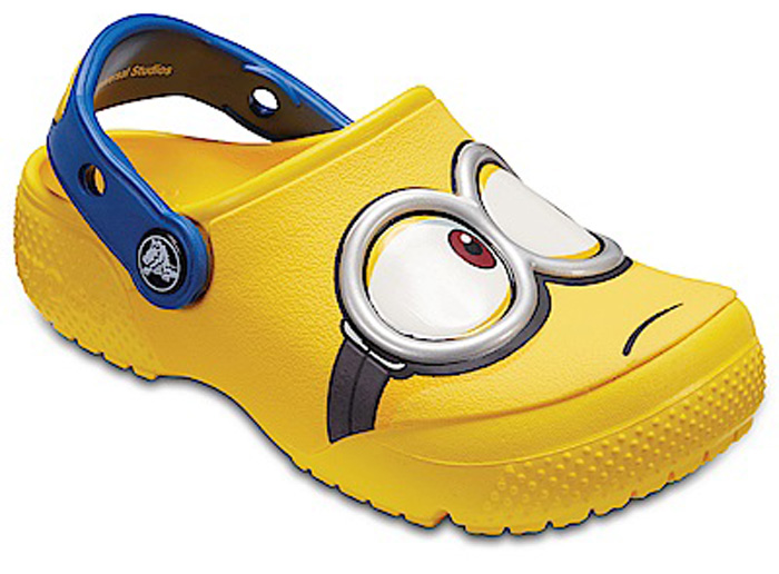 Сабо для мальчика Crocs FunLab Minions Clog, цвет: желтый. 204113-730. Размер J2 (33/34)