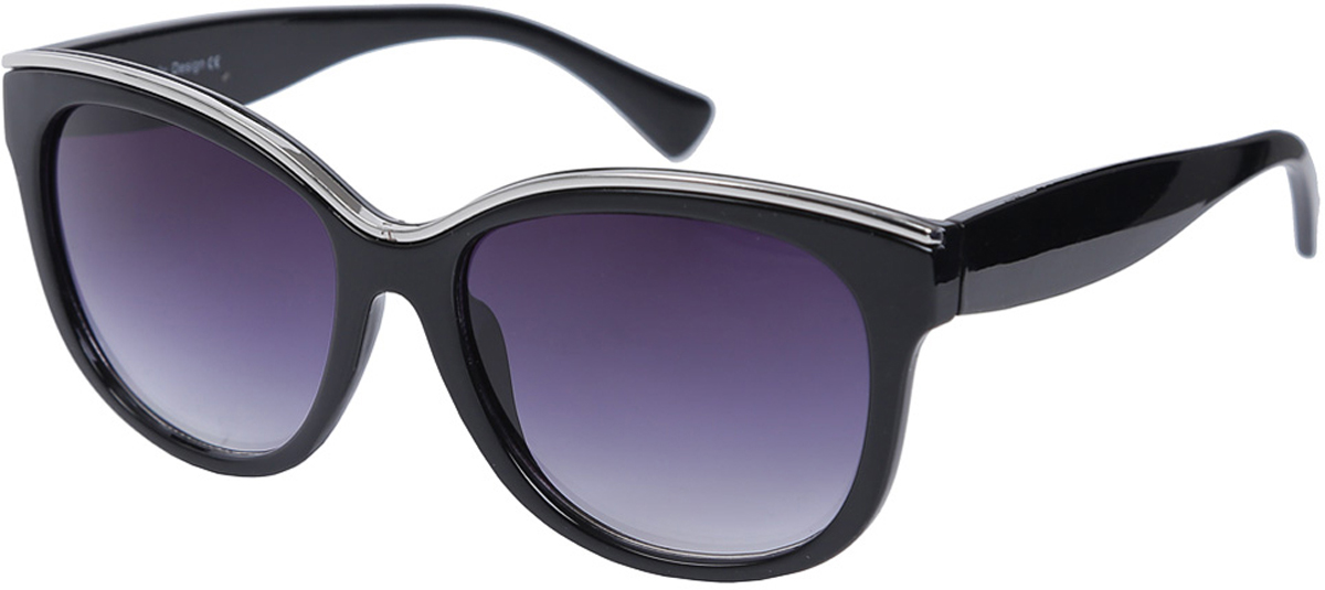 Очки солнцезащитные женские Fabretti, цвет: черный, серебристый. E283924-1G