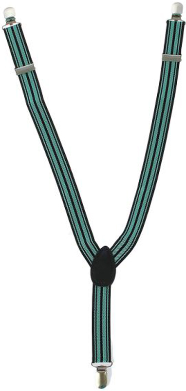 Подтяжки для мальчика Mitya Veselkov Полоски, цвет: черный, зеленый. 1354481. Размер универсальный