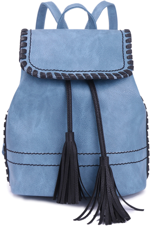 Рюкзак женский OrsOro, цвет: голубой, 23 x 23 x 14 см. DS-880/3