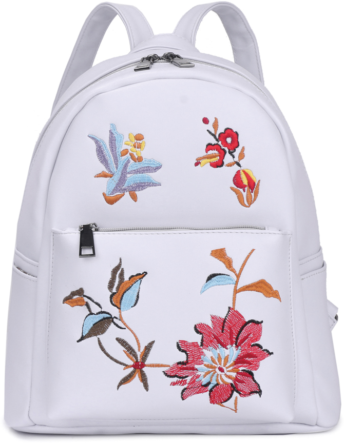 Рюкзак женский OrsOro, цвет: серо-белый, 23 x 30 x 11 см. DS-866/3