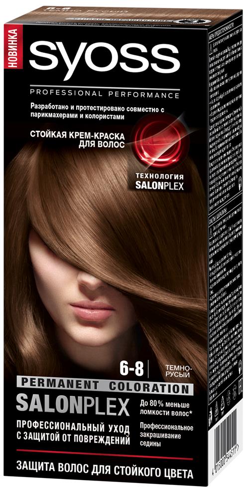 Syoss Color Краска для волос оттенок 6-8 Темно-русый, 115 мл