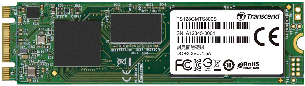 Transcend MTS800 128GB SSD-накопитель (TS128GMTS800S)