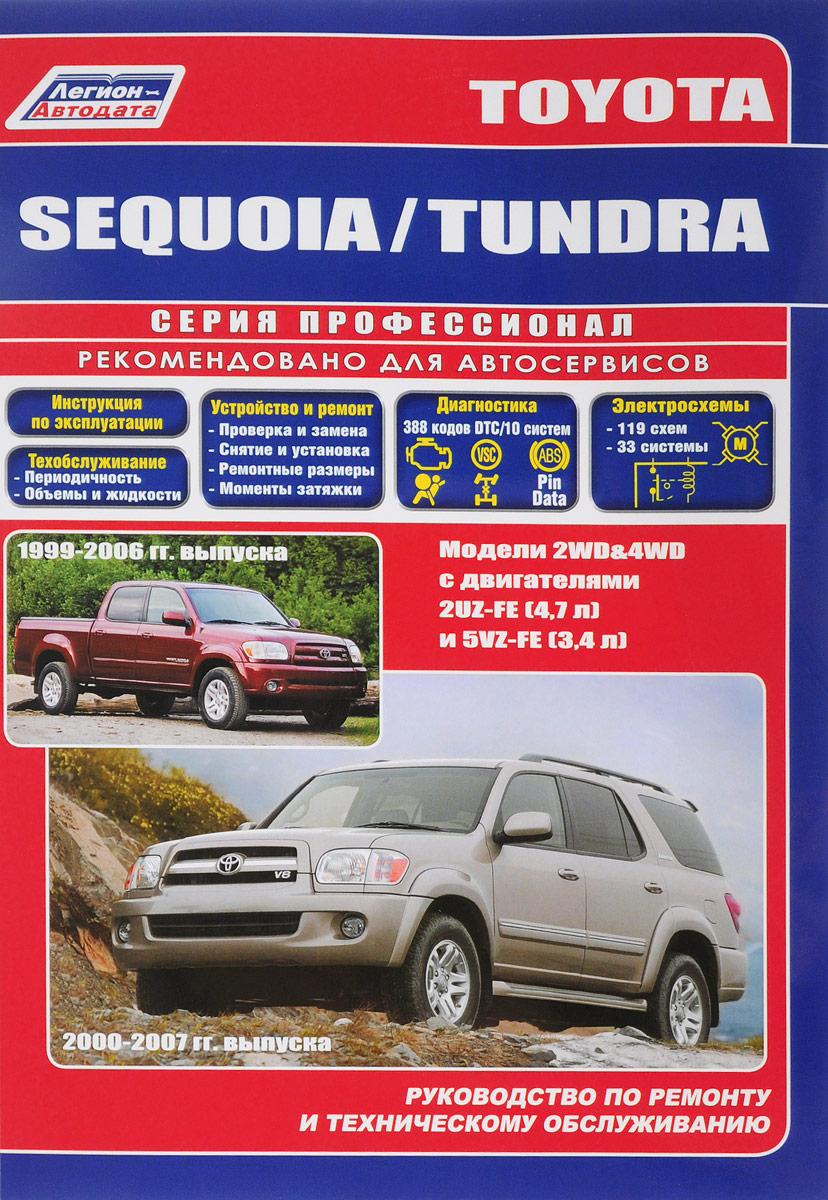 Toyota Sequoia / Tundra. Модели 1999-2007 г. выпуска. Устройство, техническое обслуживание и ремонт