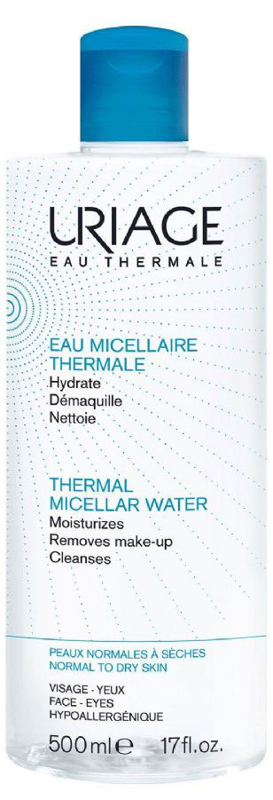 Uriage Мицеллярная вода очищающая для нормальной и сухой кожи, 500 мл
