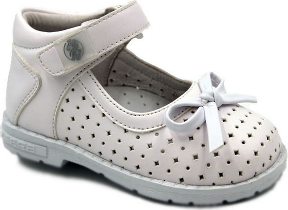 Туфли для девочки Зебра, цвет: белый. 12349-2. Размер 21