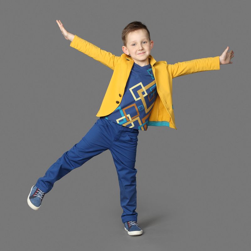Пиджак для мальчика Ёмаё, цвет: золотой. 13-501. Размер 92