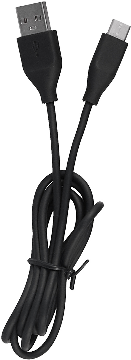 QUMO кабель USB Type-C/USB 2.0 в PVC оплетке, Black (1 м) (2А)
