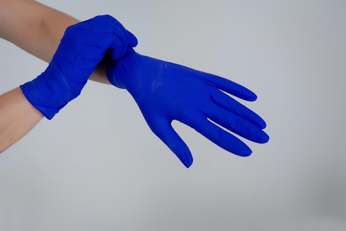 Benovy Перчатки нитриловые, цвет: фиолетовый, 100 шт. Размер S