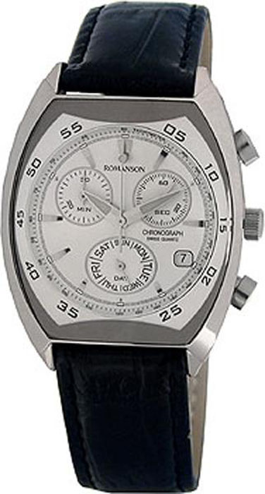 Часы наручные мужские Romanson, цвет: черный. DL4141HMW(WH)
