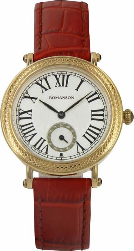Часы наручные женские Romanson, цвет: белый. RL1253BLG(WH)TAN