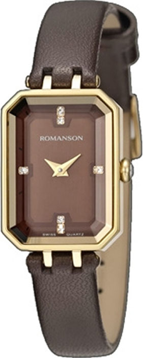 Часы наручные женские Romanson, цвет: коричневый. RL4207LG(BROWN)BN