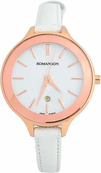 Часы наручные женские Romanson, цвет: белый. RL4208LR(WH)WH