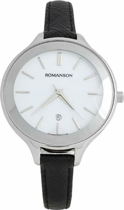 Часы наручные женские Romanson, цвет: черный. RL4208LW(WH)BK