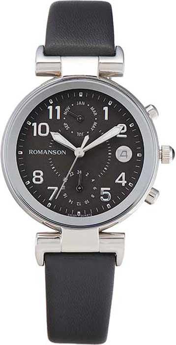 Часы наручные женские Romanson, цвет: черный. RL4211FLW(GR)