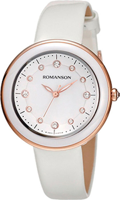 Часы наручные женские Romanson, цвет: белый. RL4231LR(WH)