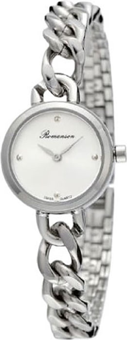 Часы наручные женские Romanson, цвет: серебристый. RM4242LLW(WH)