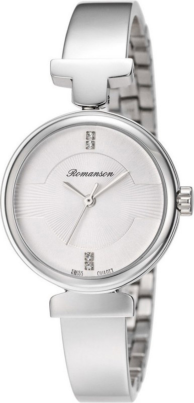 Часы наручные женские Romanson, цвет: серебристый. RM6A05LLW(WH)