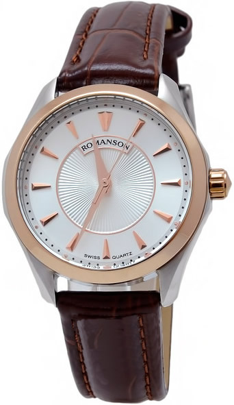 Часы наручные женские Romanson, цвет: коричневый. TL0337LJ(WH)