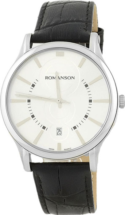 Часы наручные мужские Romanson, цвет: черный. TL0392MW(WH)
