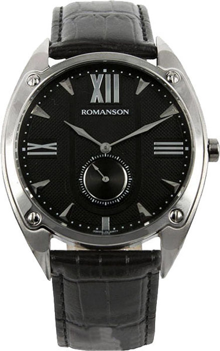 Часы наручные мужские Romanson, цвет: черный. TL1272JMW(BK)BK